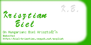 krisztian biel business card